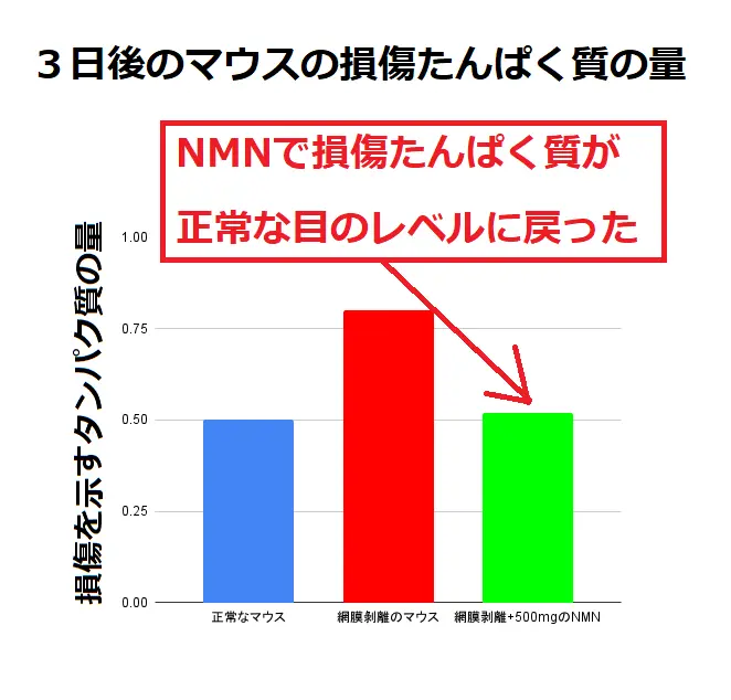 NMNによるタンパク質カルボニルの減少
